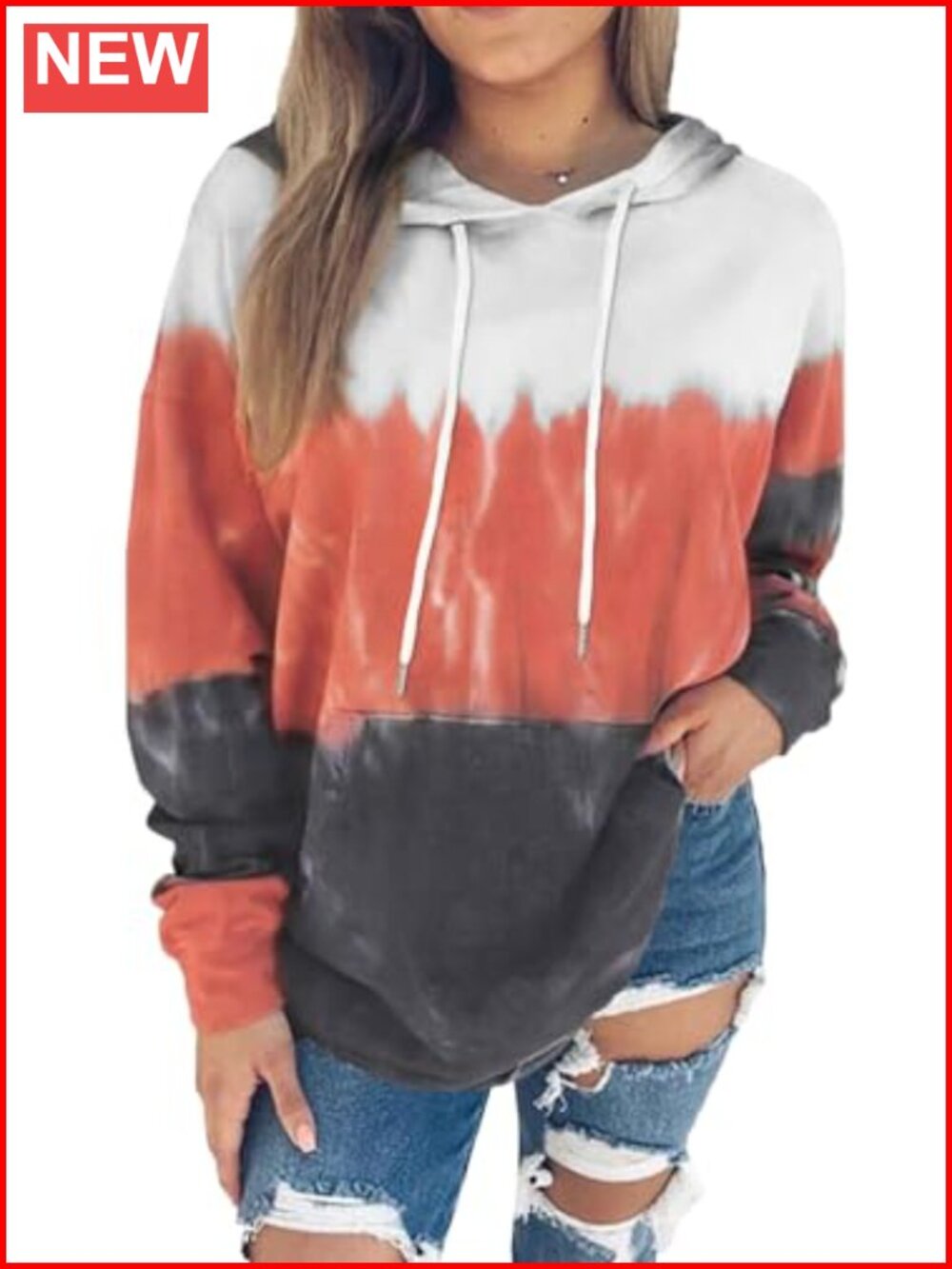Womens Oversized Hoodie Long Sleeve Pullover Sweatshirt with Kangaroo Pocket